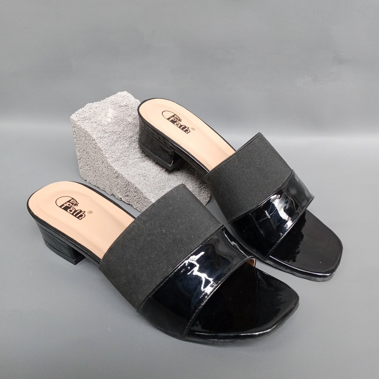 SW99 - Sandal Heels wanita Hak 3 cm Selop Karet HB-14