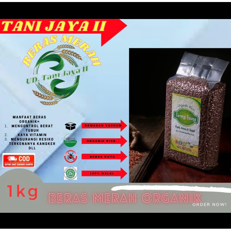 

Beras Merah Organik Tani Jaya II 1Kg