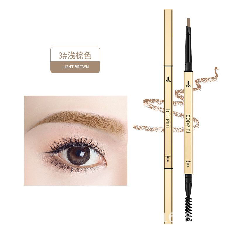 Pensil Alis Waterproof Putar Otomatis Eyebrow Pencil dengan Sikat Alis