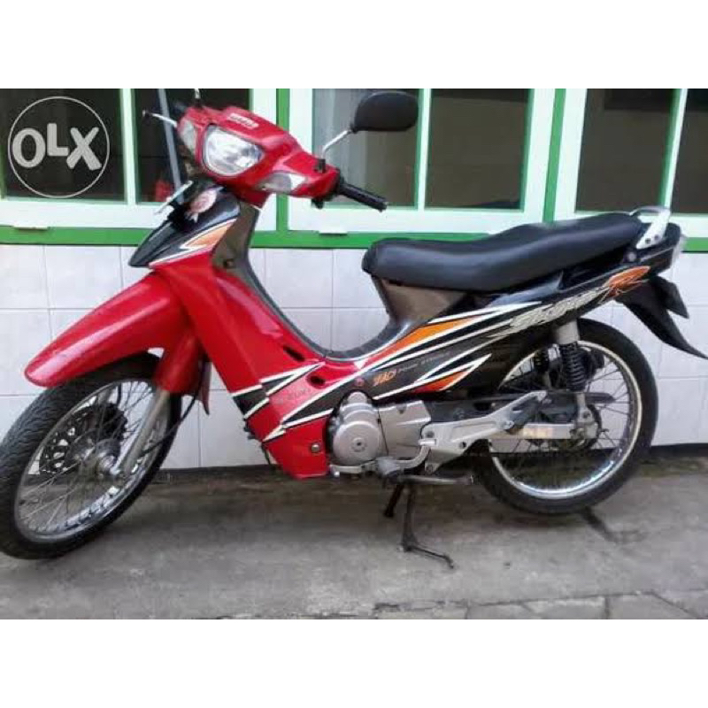 STIKER STRIPING SHOGUN 110 R 2001 MERAH