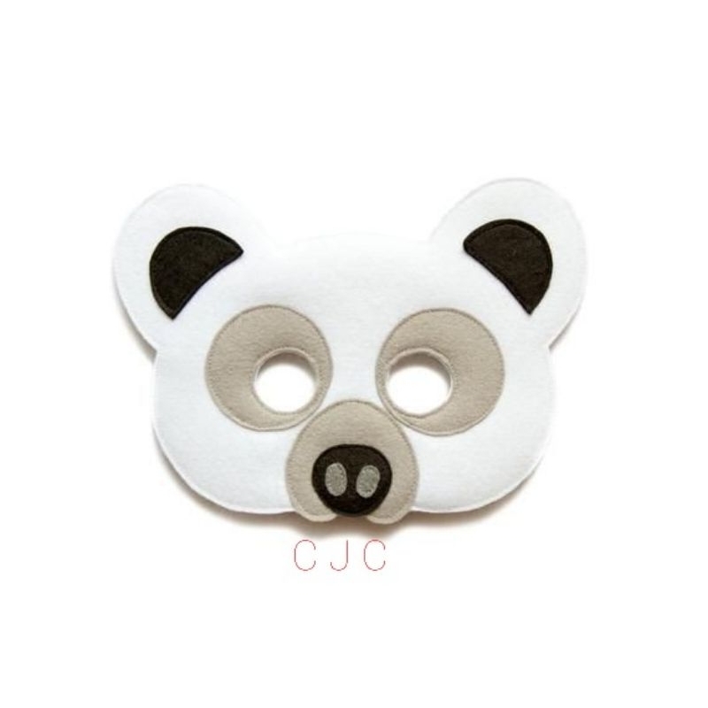 topeng flanel karakter hewan beruang kutub topeng pesta