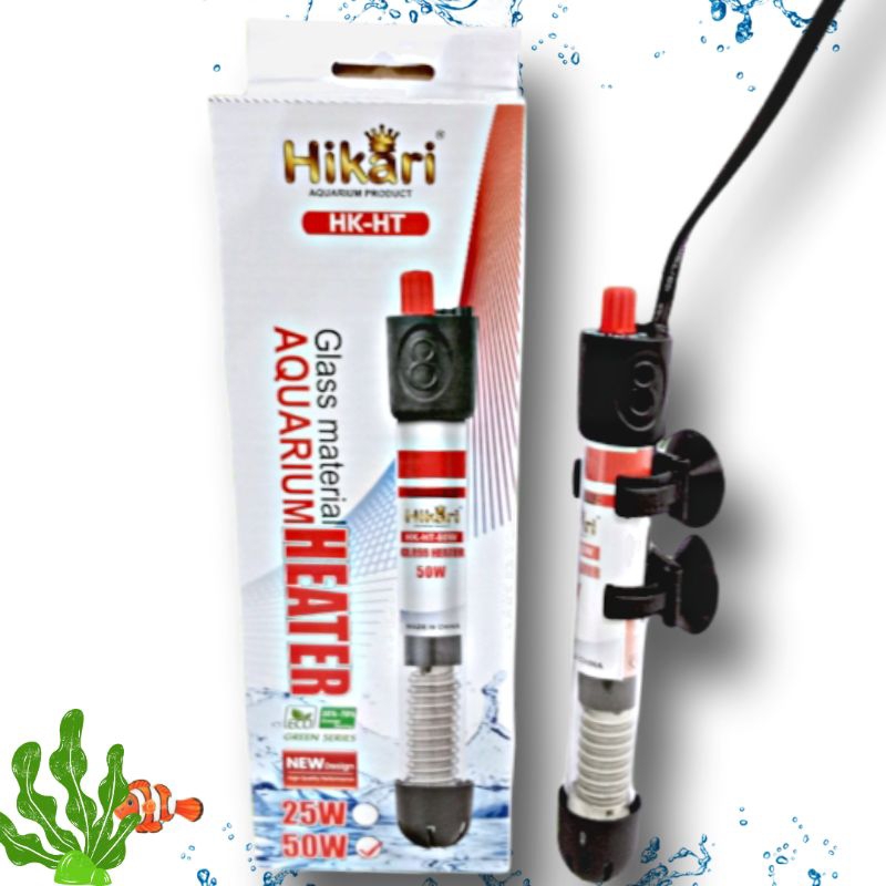 PROMO MURAH HEATER PEMANAS AQUARIUM HIKARI HEATER KACA HT 25watt 50watt 75watt 100watt