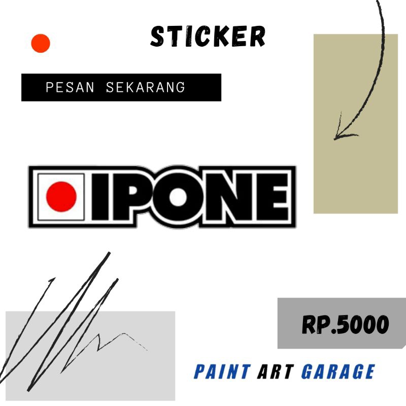 

Sticker IPONE Print Cut Laminasi Glossy