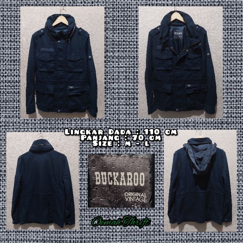 Jaket Parka M65 Merk Buckaroo Warna Navy Second Original.