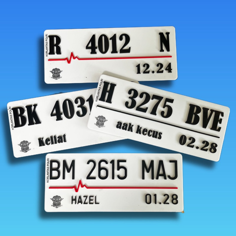 TERBARU Plat Nomor Akrilik Timbul bisa custom / plat nomor motor model terbaru/ plat nomor motor
