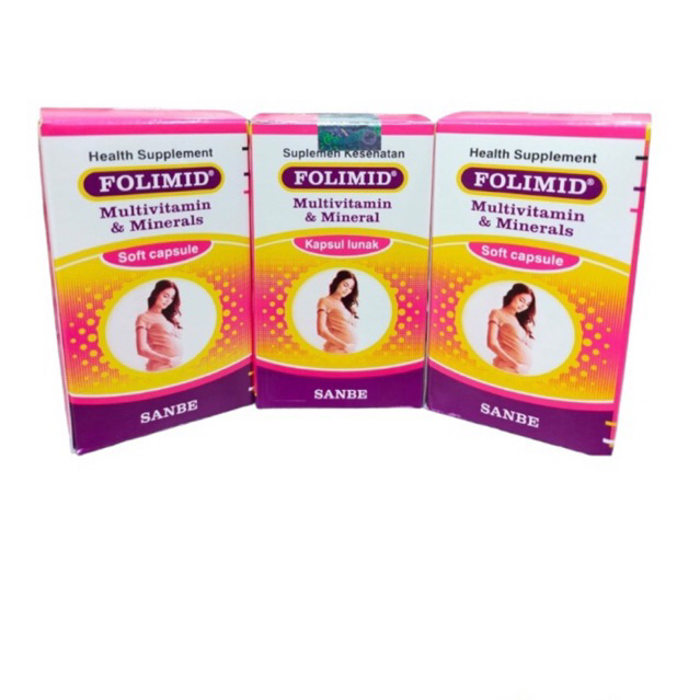 FOLIMID 30KAPSUL MULTIVITAMIN DAN MINERAL IBU HAMIL