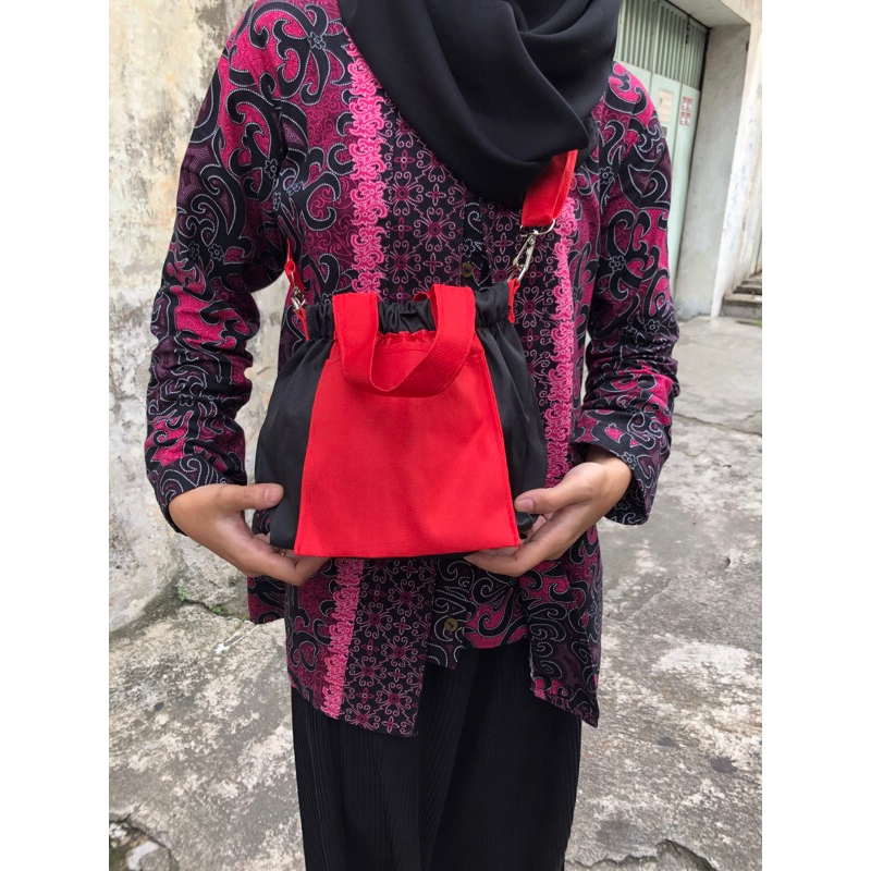 Tas Dumpling Bag Tas Jinjing Dan Slempang 2in1 Tas OOTD Polos &amp; Gambar Tas Handle Bag Wanita