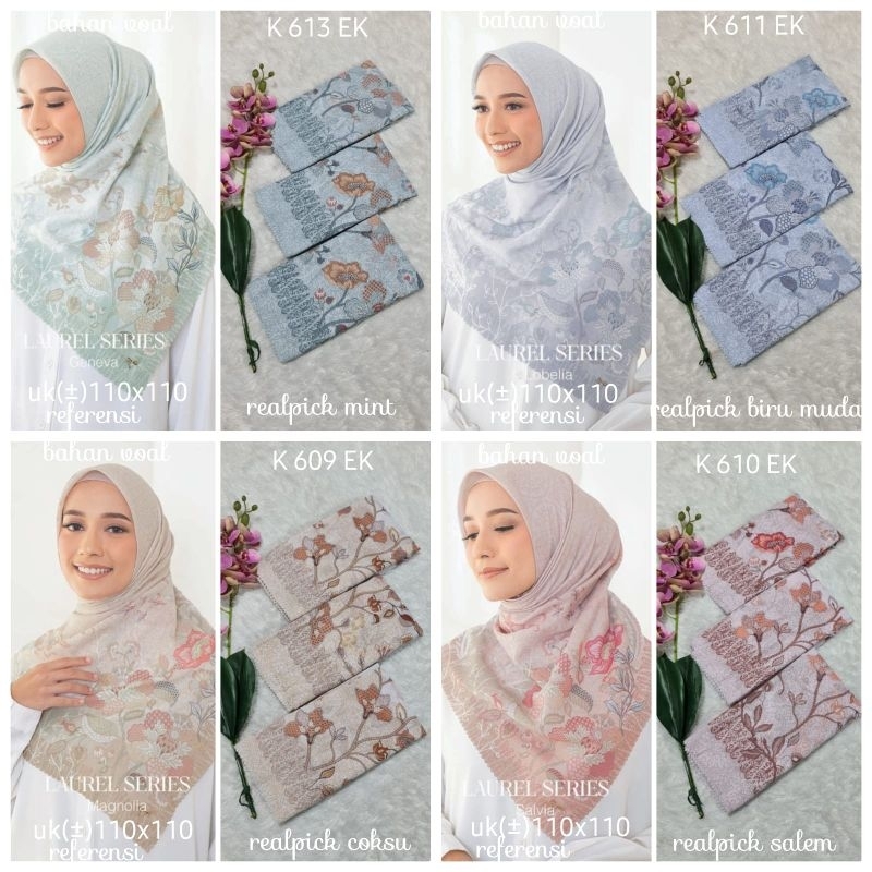 jilbab segi empat motif segi empat voal motif kerudung denay terbaru(grosir)