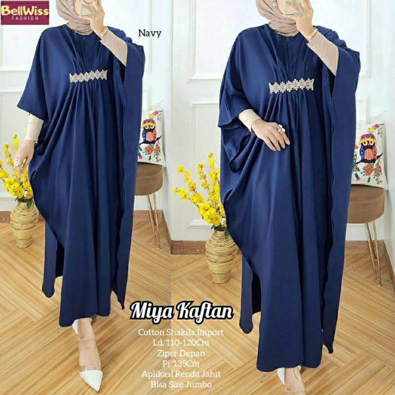 Miya Kaftan, KAFTAN LEBARAN JUMBO CANTIK MODIS FIT XXXXXL LD 180 ZIPPER BUSUI BAHAN KATUN SHAKILA IMPORT MIX RENDA TERMURAH OOTD KEKINIAN TERLARIS