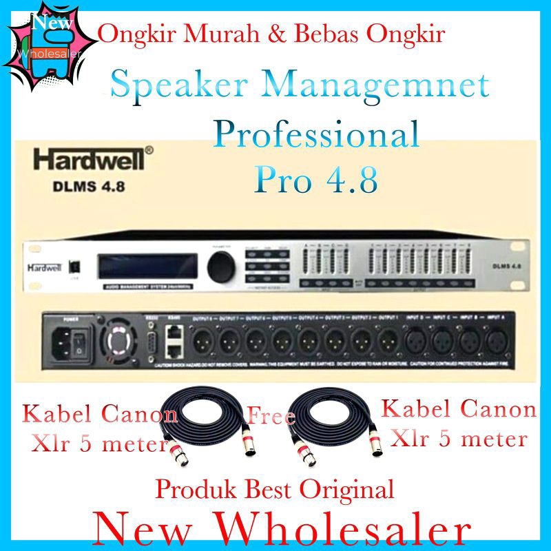 Speaker Management Hardwell 4.8 pro 4 in 8 out DLMS 48 Original