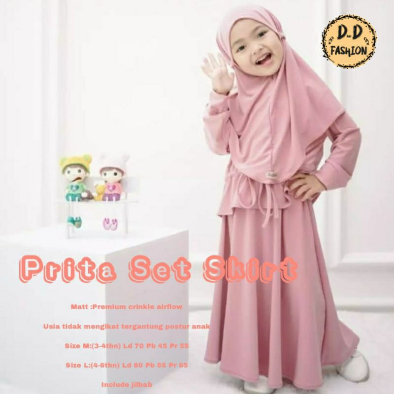 HIJABBSTORY PRITA Shifa Batik Kids02 Hitam Syari |400Gr Gamis Batik Anak Semisutera Syari Original R