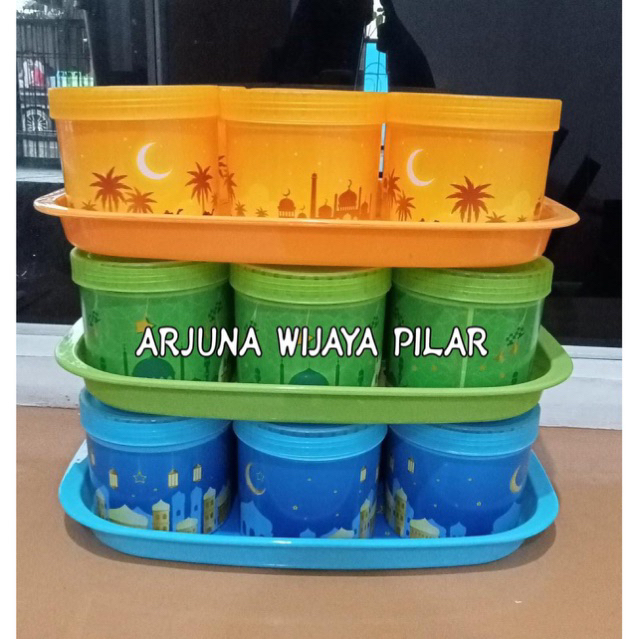 Toples Nampan Lebaran motif 7 in 1 set 500 gr+ bubblewarp