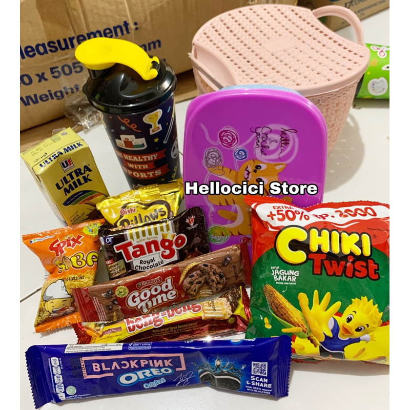 PAKET MEWAH SOUVENIR KEMASAN SNACK LENGKAP ANAK ULTAH