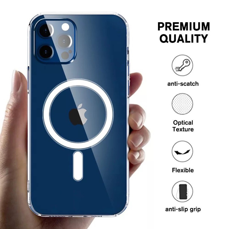 Case Magsafe IPHONE 7 7+ 8 8+ SE 2 2020 X XS MAX XR 11 12 13 14 15 PRO MAX 14+ 15+ PLUS Magnetic Case Clear Hybrid Bumper Casing