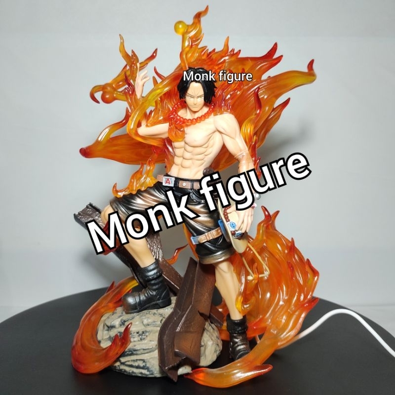 STATUE ONE PIECE PORTGAS D. ACE WITH LED GK FIGURE