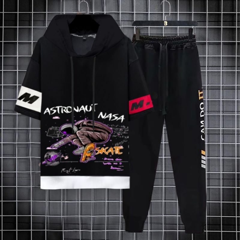 STELAN ( ASTRONOT ) STELAN PRIA DEWASA 1 SET SWEATER HODDIE + CELANA PANJANG JOGGER MODEL TERBARU