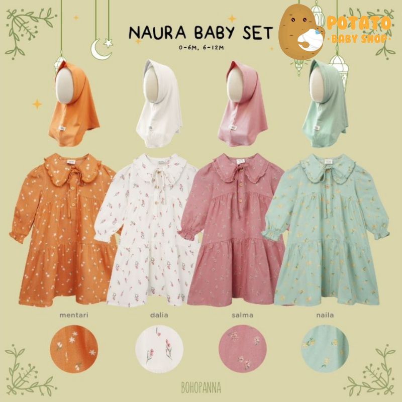 Bohopanna - Naura Baby Set 0Month s/d 12Month - Setelan Boho Baby