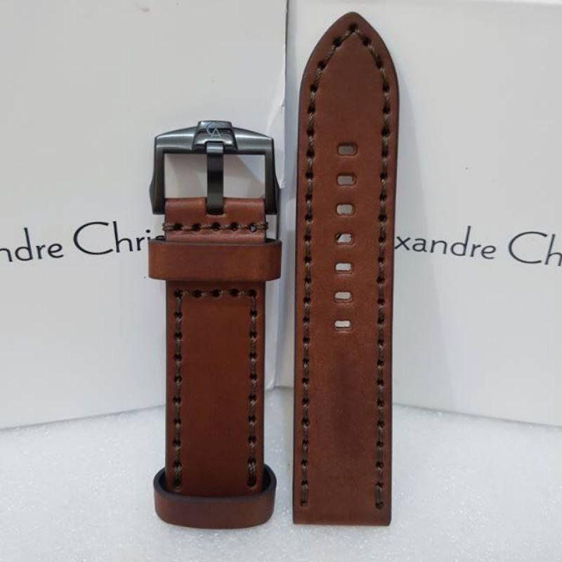 Strap Tali Jam Tangan Alexandre Christie Kulit Original Uk 24 &amp; 26 Original