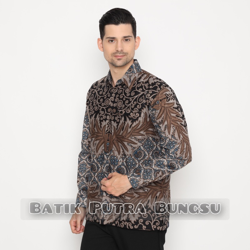 [FULL FURING] KEMEJA BAJU BATIK PRIA KEMEJA BATIK PRIA LENGAN PANJANG LAPIS FURING BATIK PUTRABUNGSU