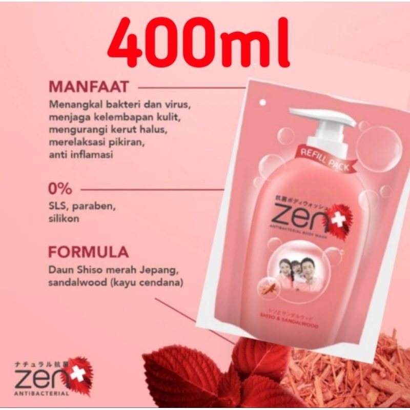 ZEN Antibacterial Body Wash / Sabun Mandi Refill 400ml