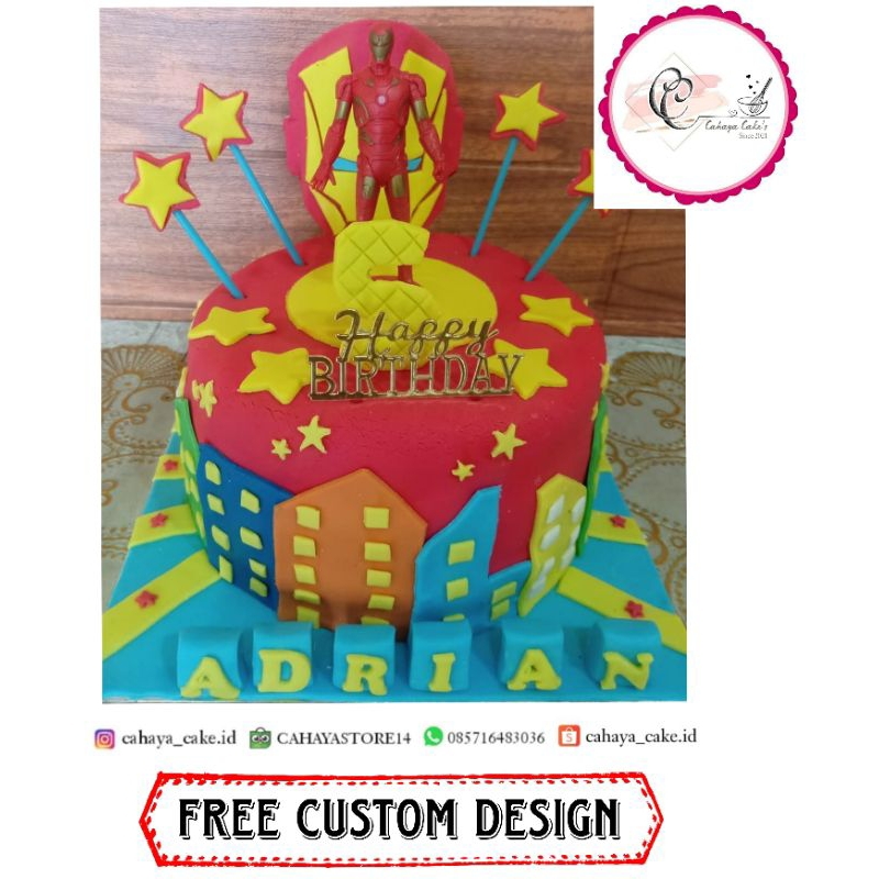 

Kue Ulang Tahun Iron Man / Iron Man Cake / Kue Ultah Karakter Anak