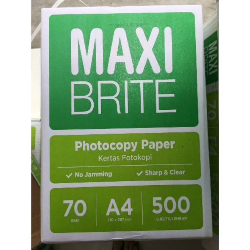 

kertas hvs A4 FOTOCOPY MAXI BRITE 70 GSM 500 LEMBAR A4