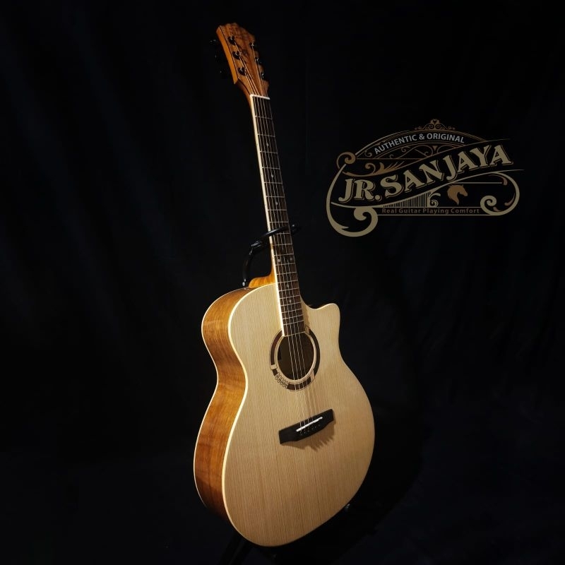 GITAR AKUSTIK/AKUSTIK ELECTRIK ORIGINAL JR.SANJAYA DREAM 01 GAN (FREE PACKING KAYU)