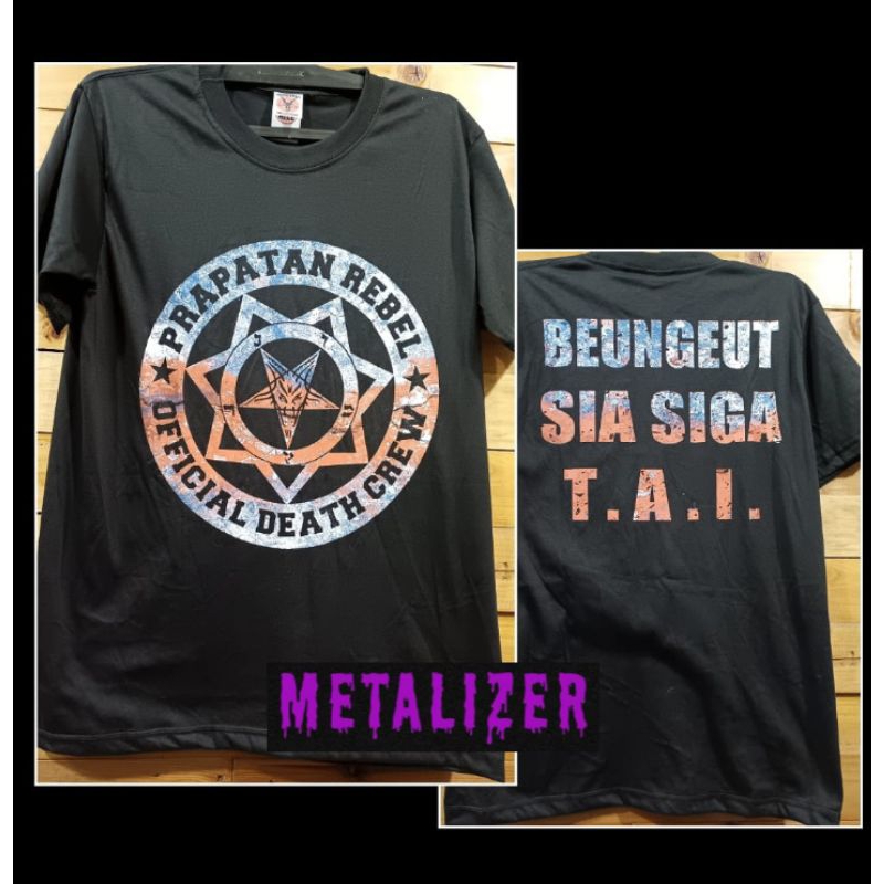 Kaos Musik Metal Rock Band Official Prapatan Rebel black Type 001