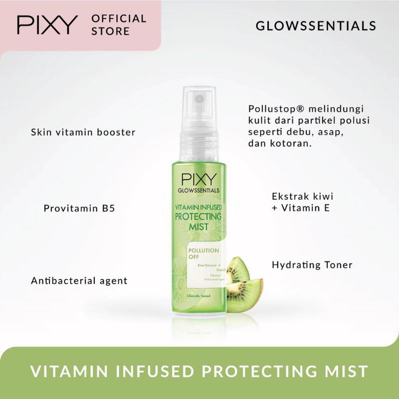 PIXY Face Mist | Glowssentials Vitamin Infused Protection | Aqua Beauty Proctecting | Glowssentials Vitamin Brightening