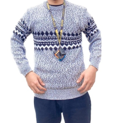 SWEATER RAJUT PRIA  MICHAEL TRIBAL TWOTONE BAHAN TEBAL