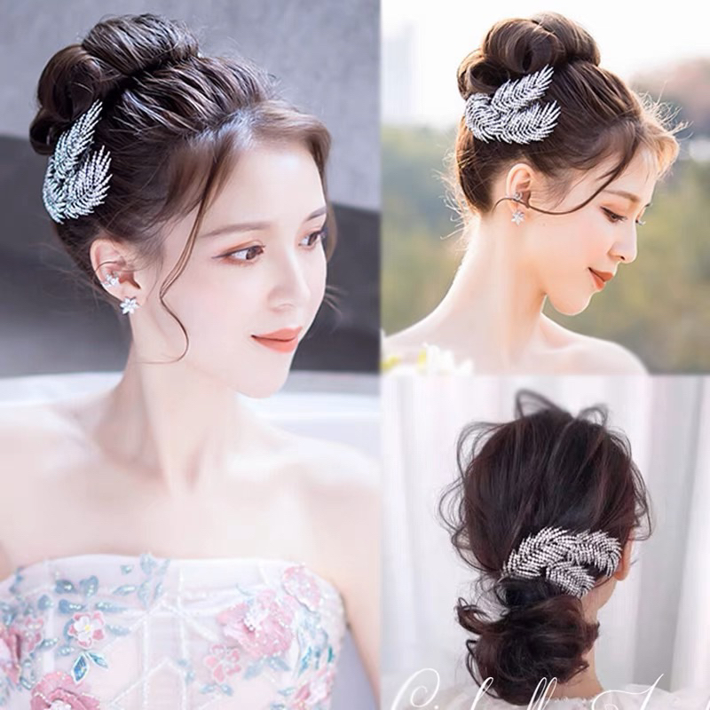 Bandana Mahkota 【209】Bunga Cantik Aksen Pita untuk Aksesoris Rambut