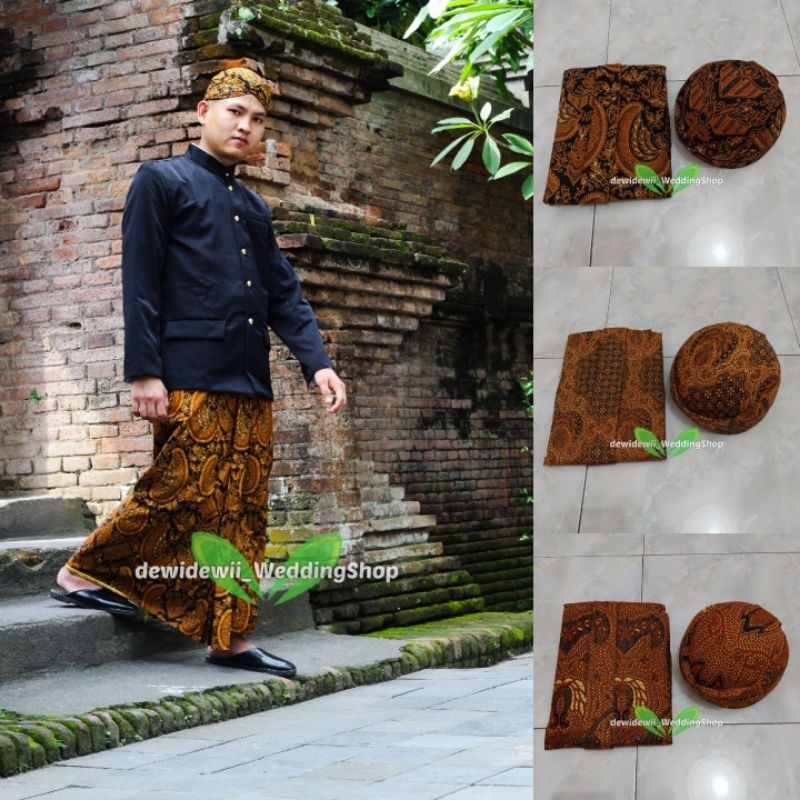 [Setelan] Jarik Instan + Blangkon Sunda | Model yogi | Motif Semen Romo