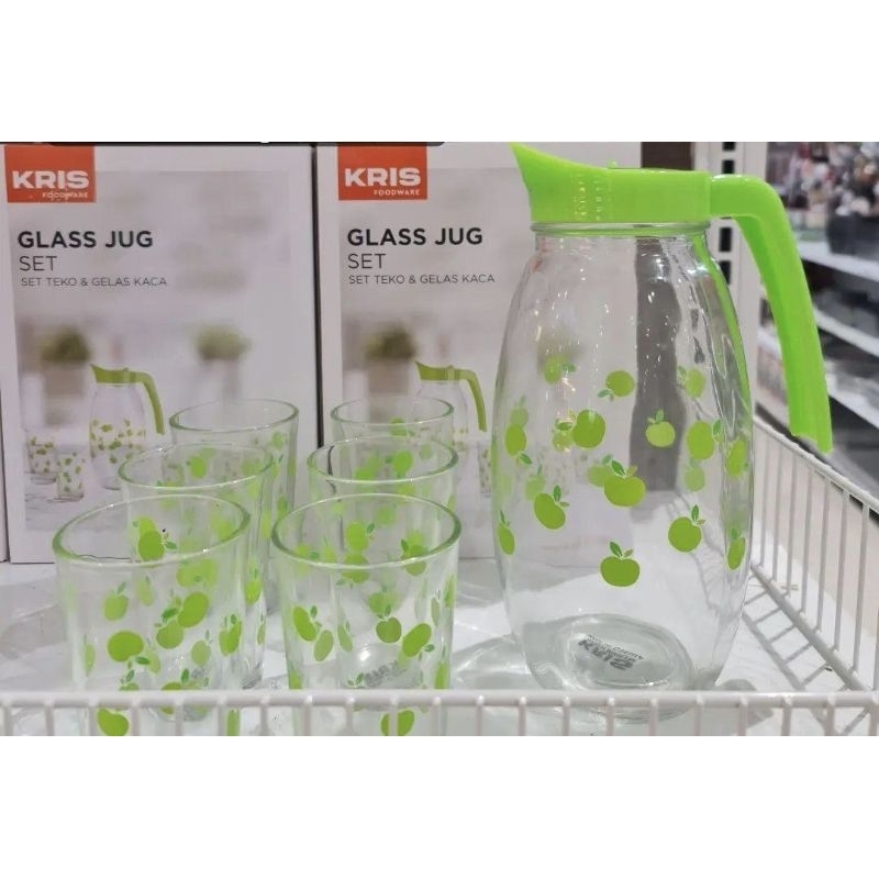 set teko dan gelas kaca