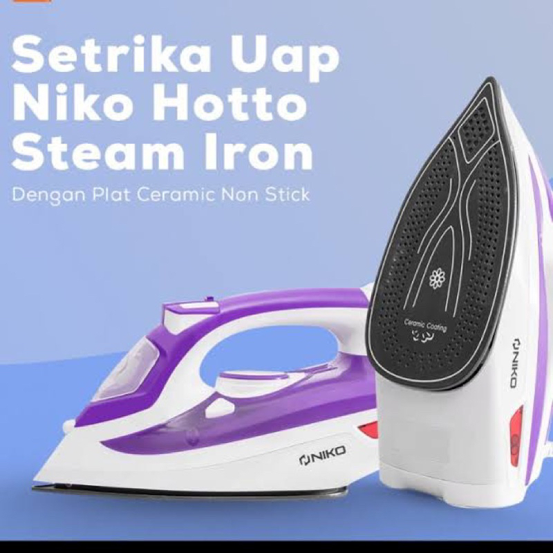 Setrika Uap Niko Hotto / Steam Iron Niko Setrika Anti Lengket Termurah