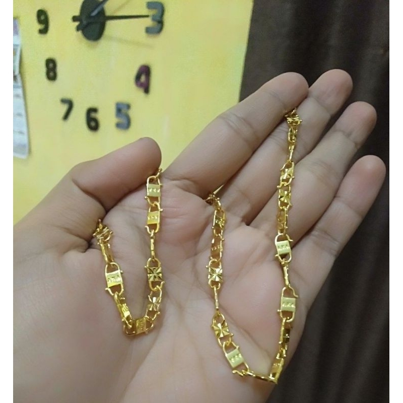 kokot s untuk kalung gelang warna kuning24k