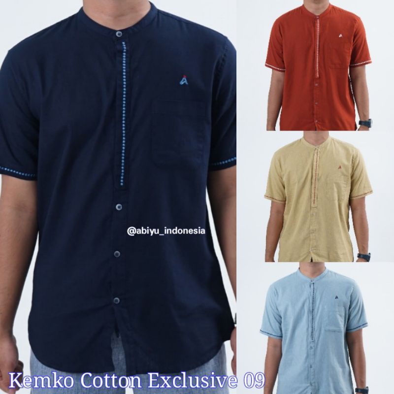 Baju Koko NEW Abiyu Kemko Cotton Eksklusif 09 - Baju Muslim Pria