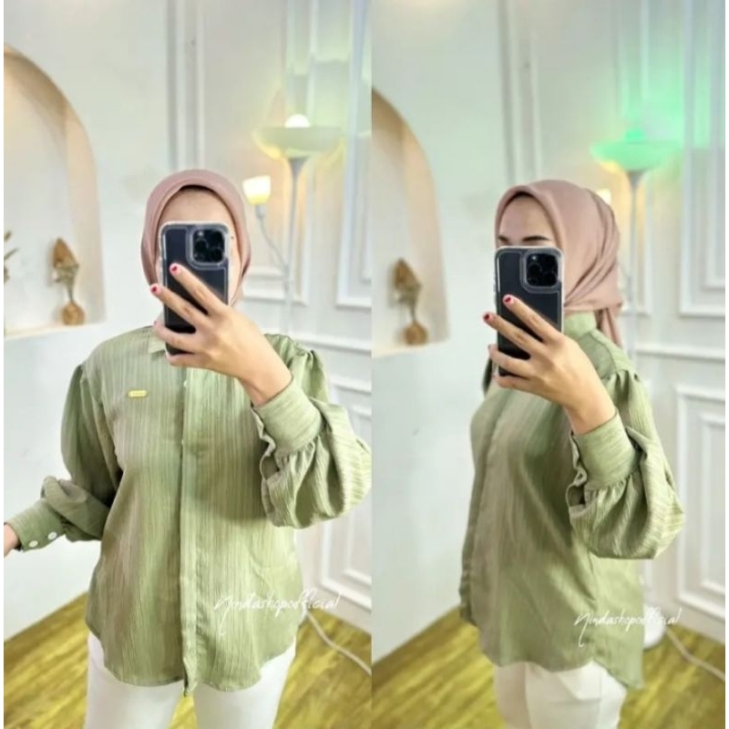 TERMURAH KEMEJA WANITA BALON OVERSIZE LORYN BABY CRUSH // BLOUSE LORYN