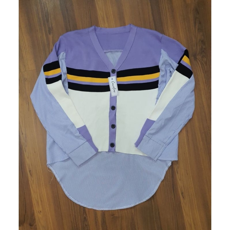 KEMEJA NAGITA RAJUT MIX KATUN PREMIUM