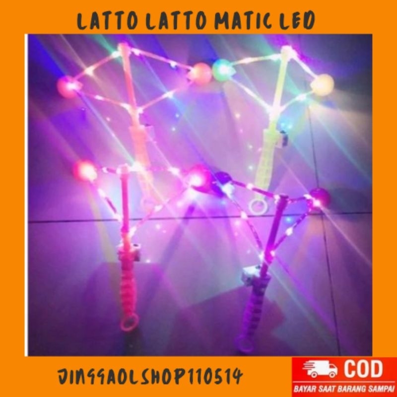 Mainan viral lato lato gagang besar led latto latto matic led latto latto menyala