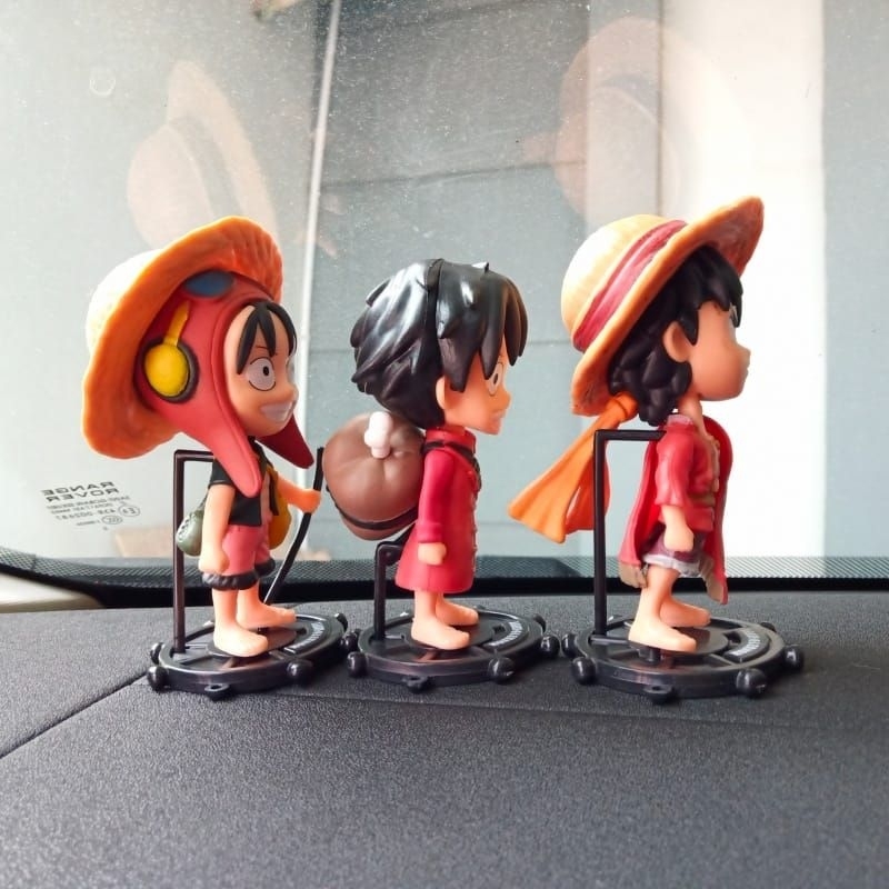 Pajangan Dashboard Mobil Figure One Piece 1 Set isi 3 - Hiasan Figure