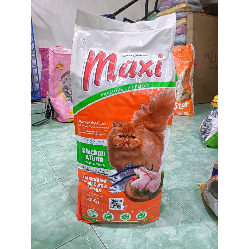 Ekspedisi Only Maxi Cat chiken tuna 20kg / Makanan kucing/ Maxi Cat/ Dryfood