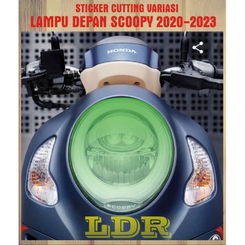 stiker variasi lampu depan scoopy 2020-2023