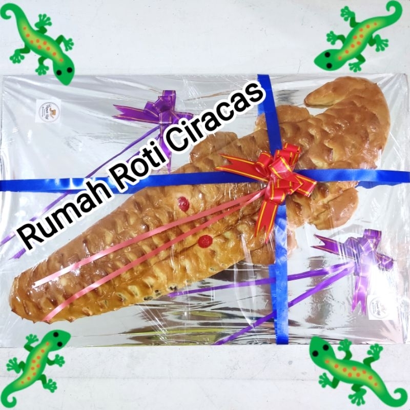 

ROTI BUAYA 1 PCS ACARA PERNIKAHAN SESERAHAN BESAR CROCODILE BREAD