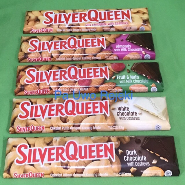 

Silverqueen 55gr cashew almond Fruit&nut dark white