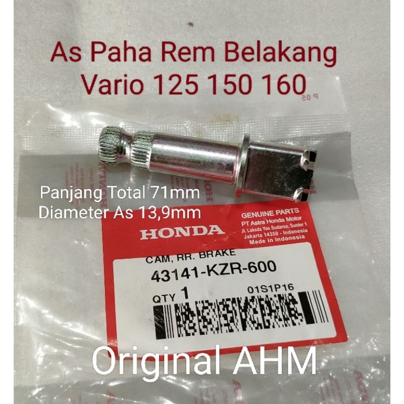 Cam As Paha Rem Belakang Vario 125 150 160 Ori AHM 43141 KZR 600