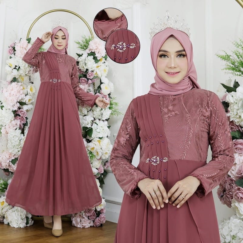 Gamis Salendang Payet / Gamis Modern / Gamis Kebaya Bridesmaid