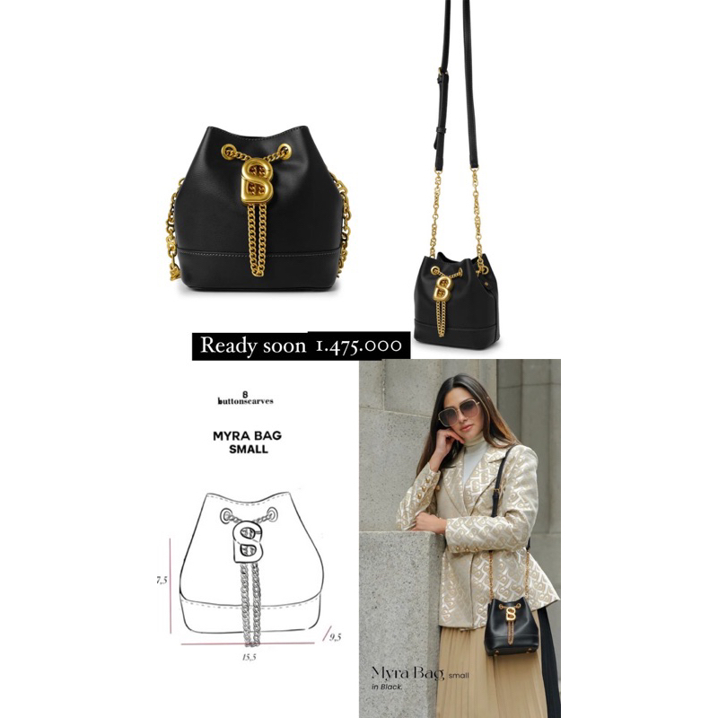 Myra bag small ButtonScarves BLACK