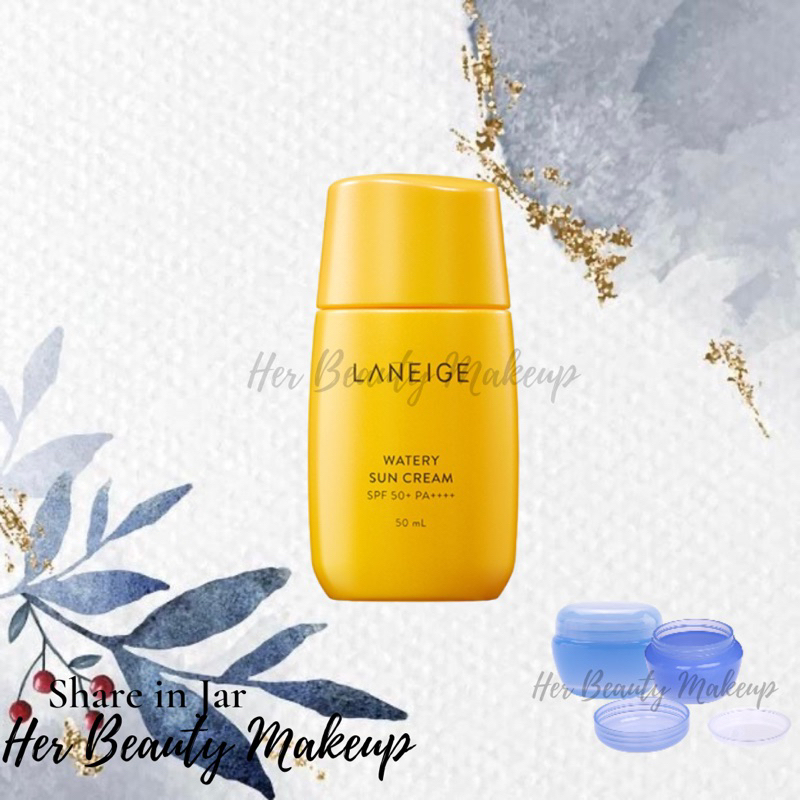 Laneige watery sun cream SPF 50+ PA++++share in jar