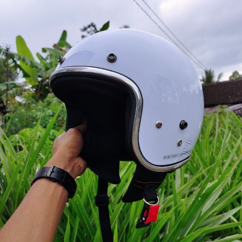 HELM PILOT ITALYY WANITA DEWASA FULL LEHER SNI ORIGINAL PREMIUM