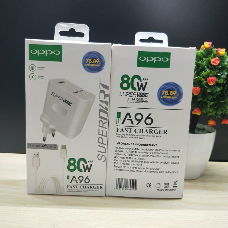 Charger Oppo A96 Micro Type C 80Watt SuperVooc Terpopuler